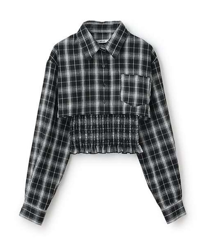 Cropped Shirt and Vest Set,Off white, medium image number 14