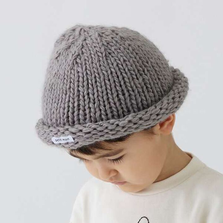 Low Gauge Roll Knit Hat,Lavender, medium image number 13