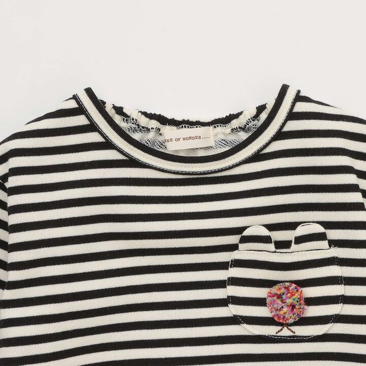 Stripe Pattern Sweatshirt,Brick, medium image number 2