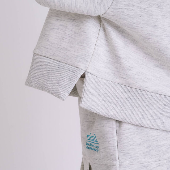 Anti-Stain Puffed Sweatshirt Hoodie / Cardboard,Sax blue, medium image number 4