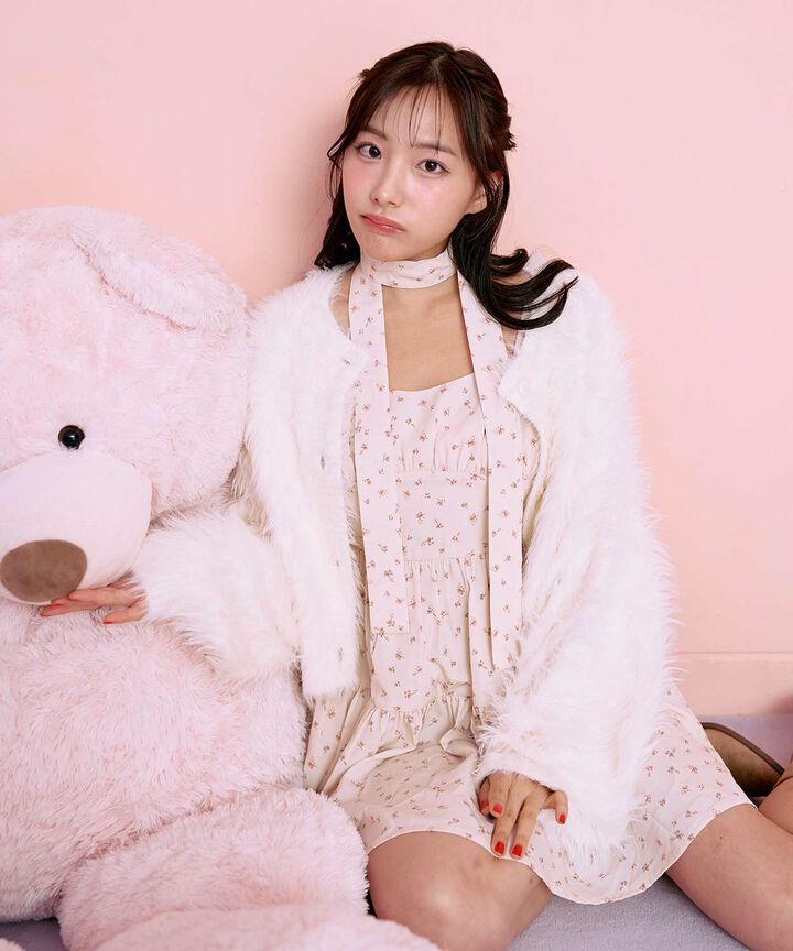 Shaggy Short Cardigan,, medium