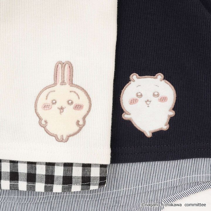 Chikawa Anime Long-Sleeve T-Shirt with Docking Design,Ivory, medium image number 9