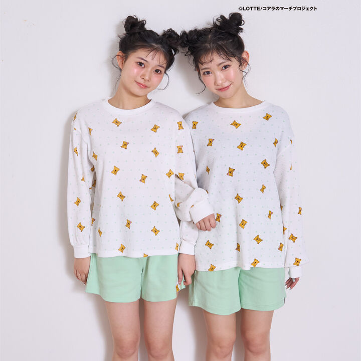 Koala March All-Over Pattern Loungewear,Light green, medium image number 3