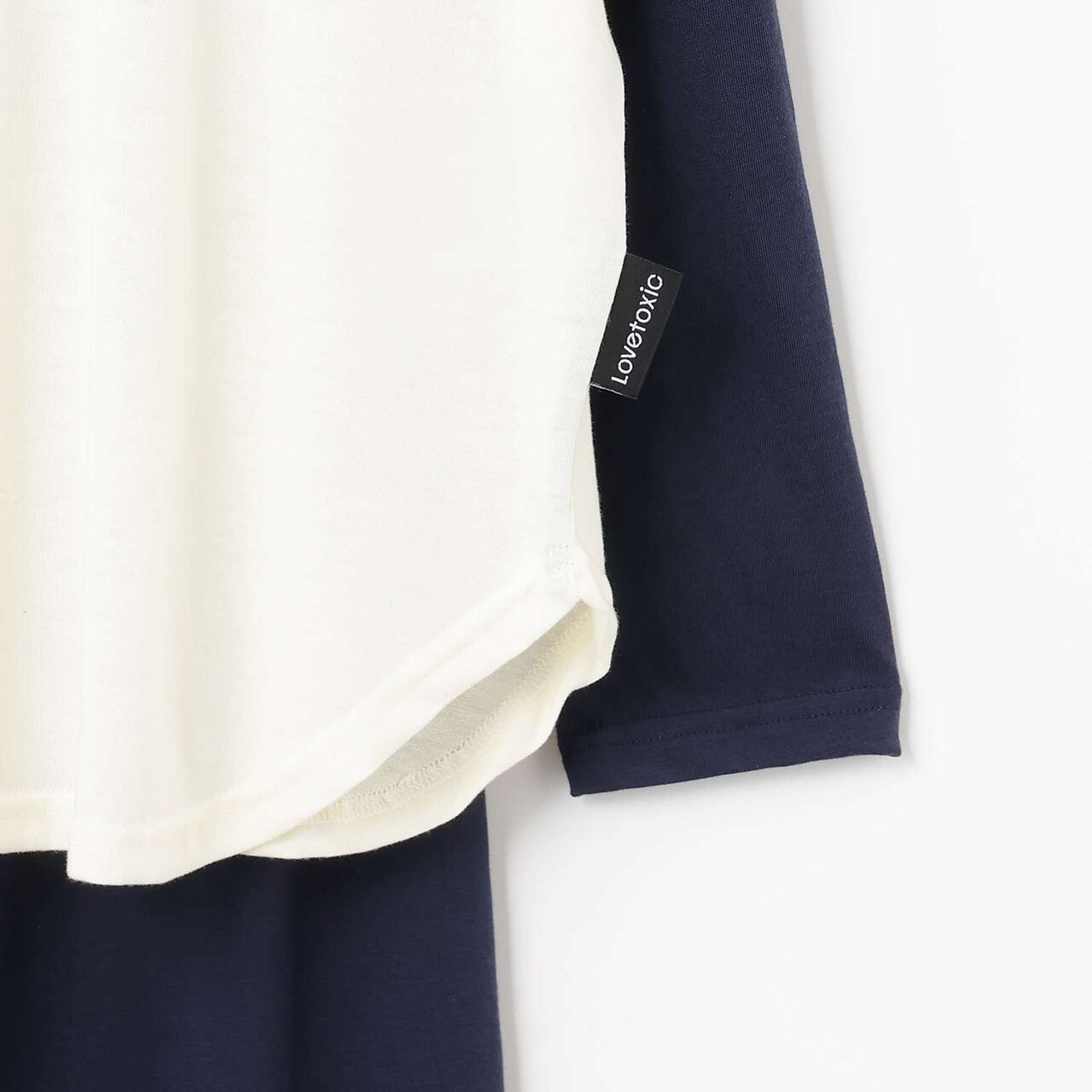 Logo Raglan Long-Sleeve T-Shirt & Pants Set [Loungewear/Pajamas],Navy, large image number 4