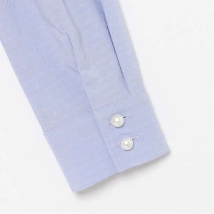 Pearl Button Bow Tie Blouse,Off white, medium image number 13