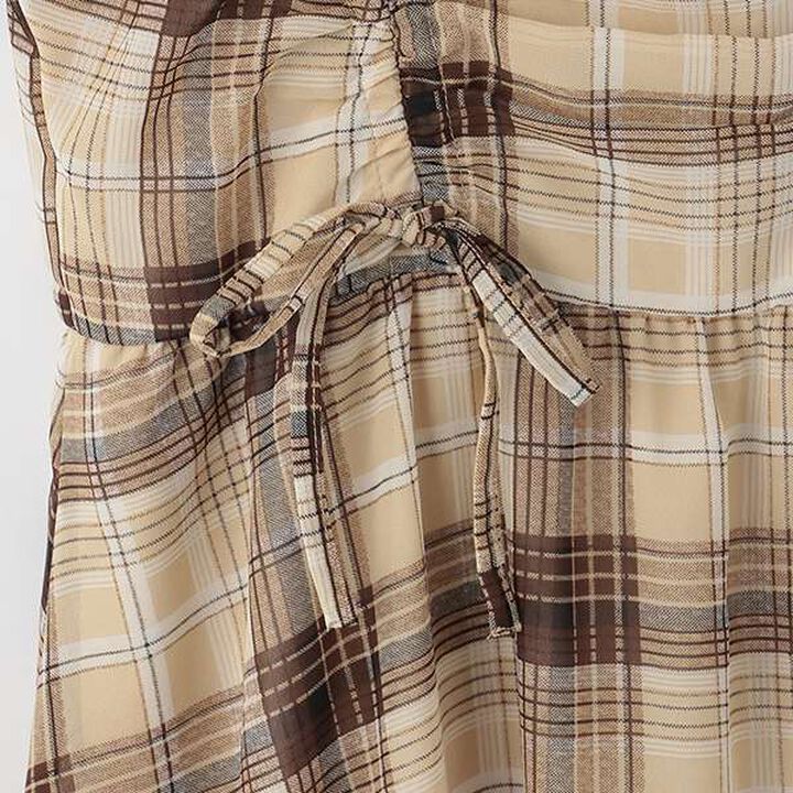 Drawstring Jumper Skirt,Beige, medium image number 7