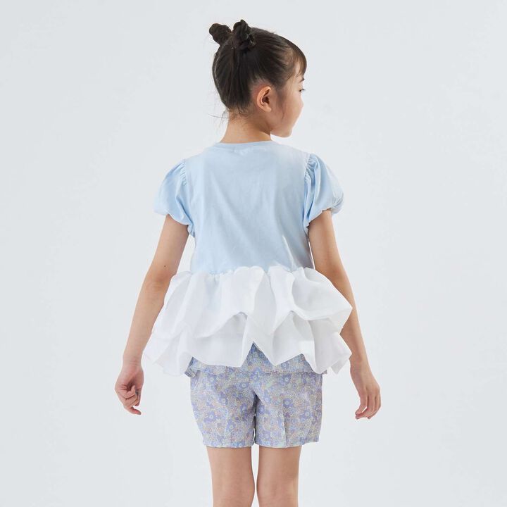 [100% Cotton] Cropped Organdy Docking Top for Girls [Kids] [Children's Clothing],Greige, medium image number 5