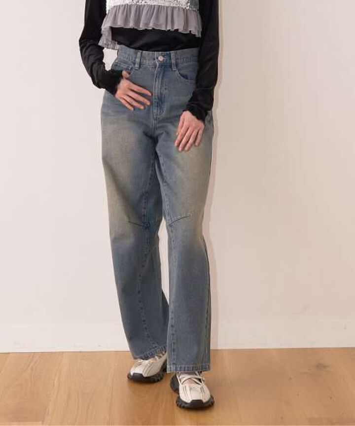 Curved Pants,Khaki, medium image number 24