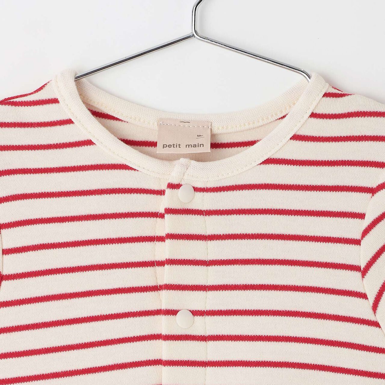 Stripe Pattern 2-Way All-in-One with Ribbon,Red, large image number 5