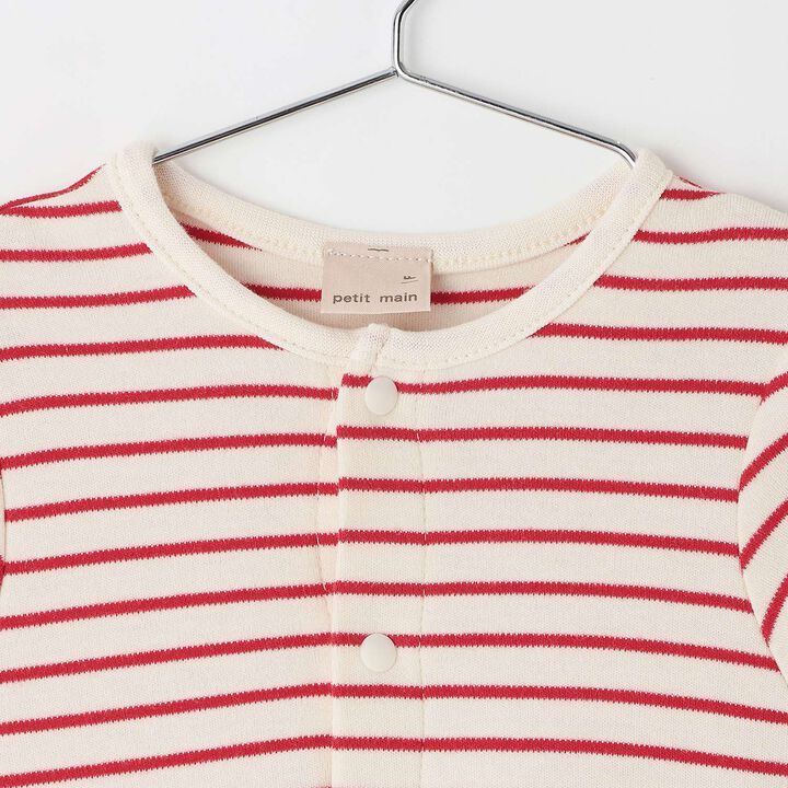 Stripe Pattern 2-Way All-in-One with Ribbon,Red, medium image number 5