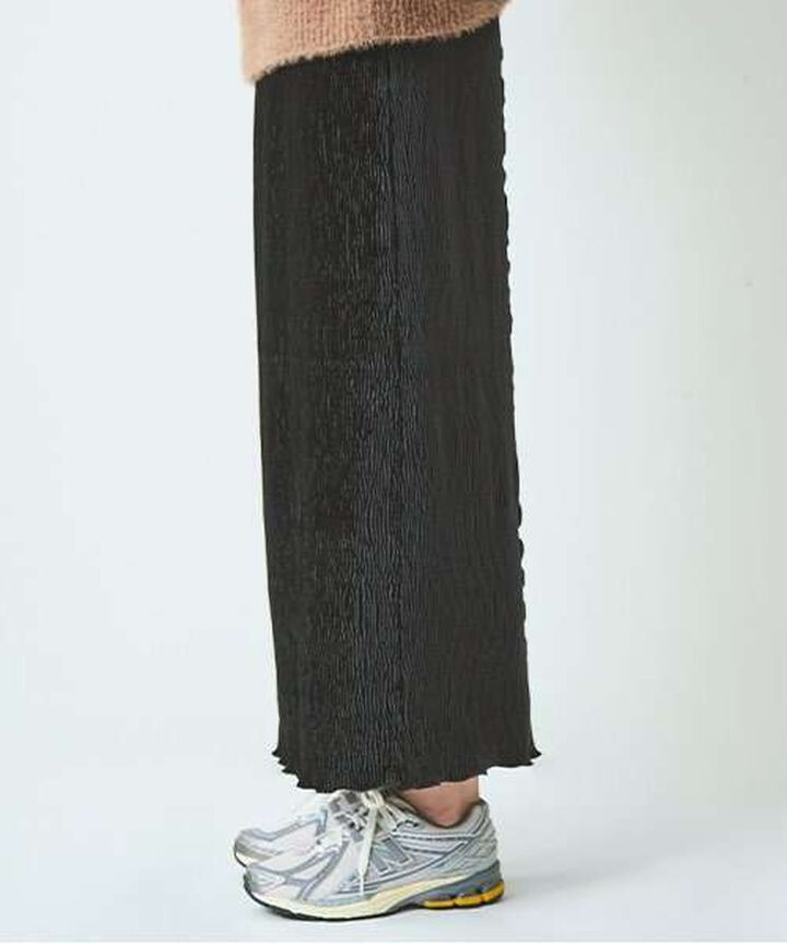 Velour Pleated Skirt,Blue gray, medium image number 10