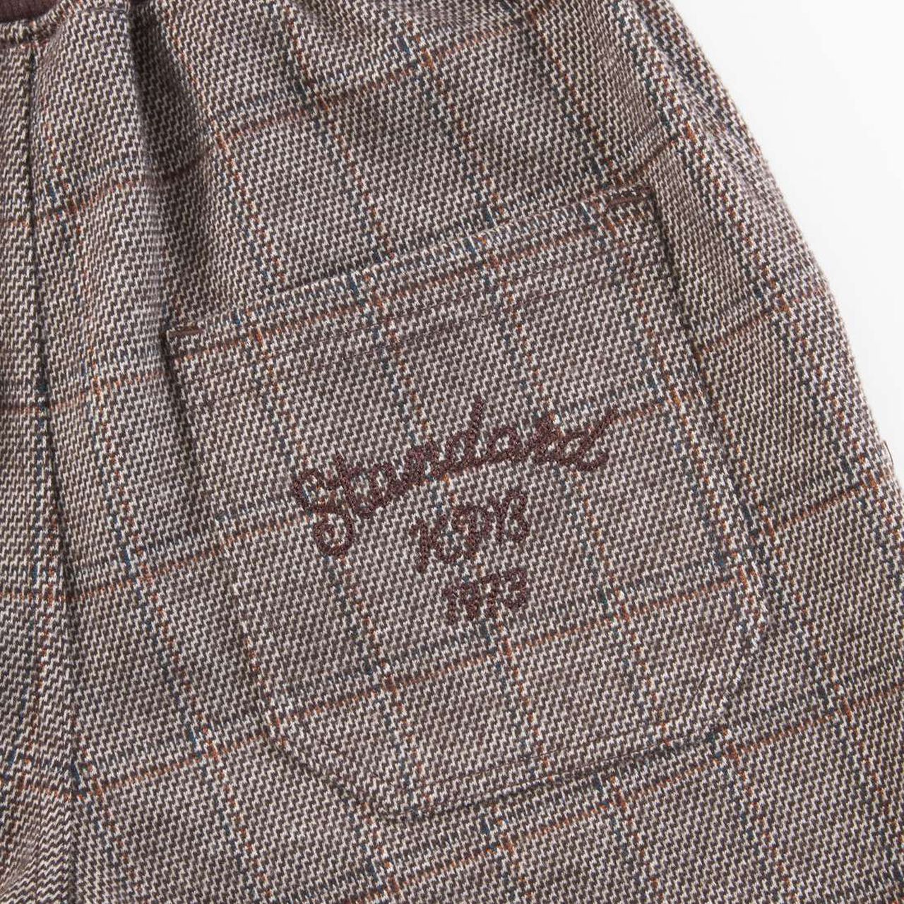 KP Boy Glen Check Jacquard Pants [90-140],Brown, large image number 8