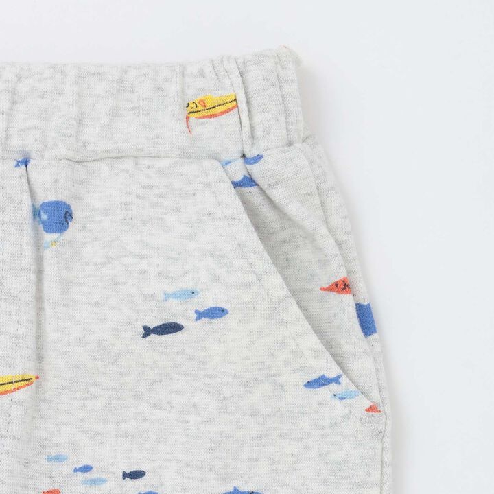 [Cool Touch] Marine Life 3/4 Leggings,Light blue, medium image number 14