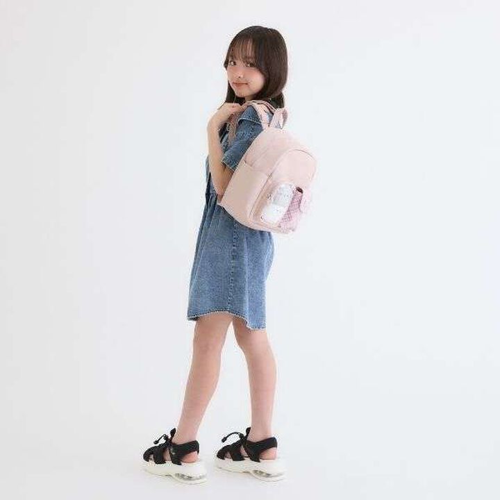 Double Pocket Checkered Backpack,Pink, medium image number 3