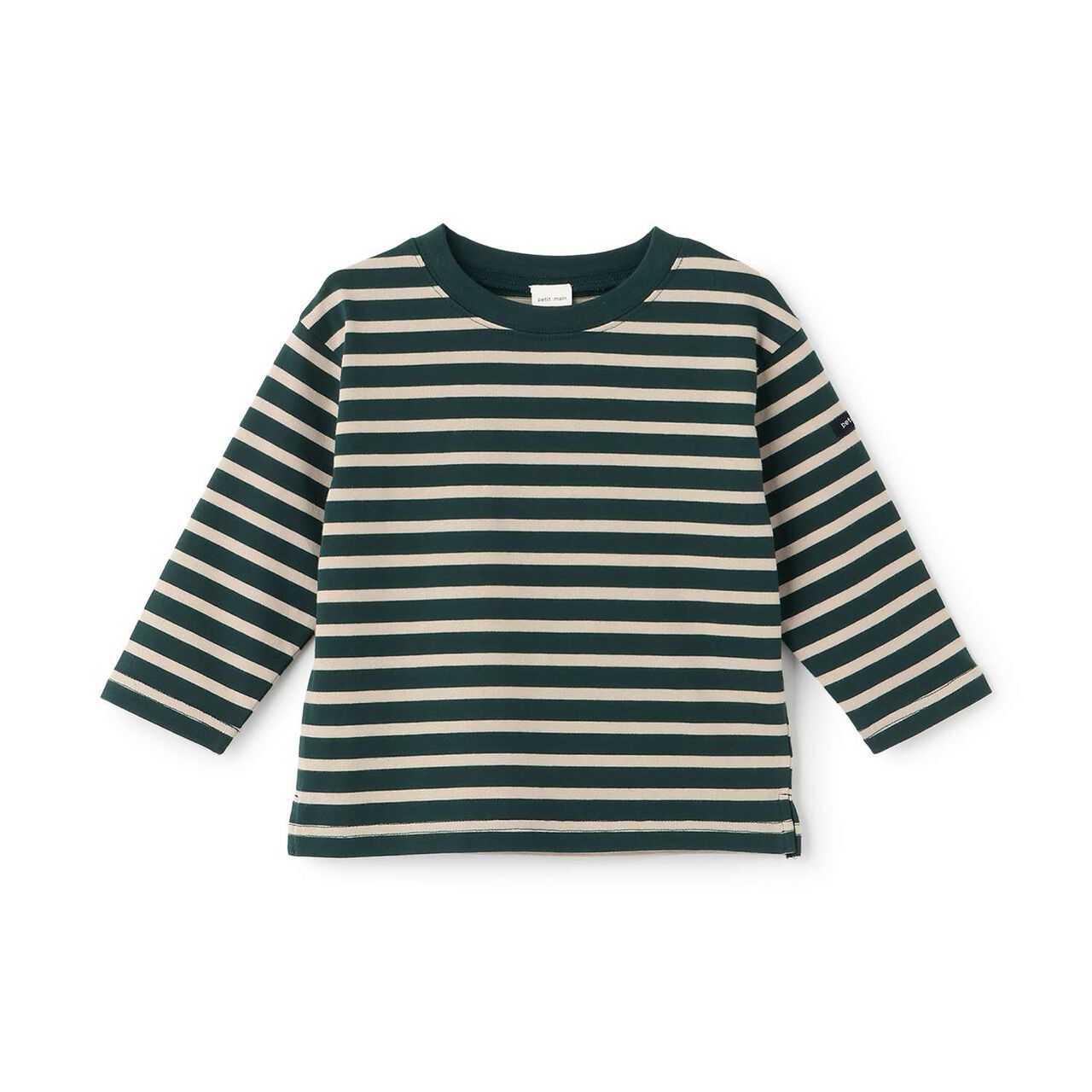[Anti-Stain Finish] Stripe Pattern Long-Sleeve T-Shirt,Light blue, large image number 3