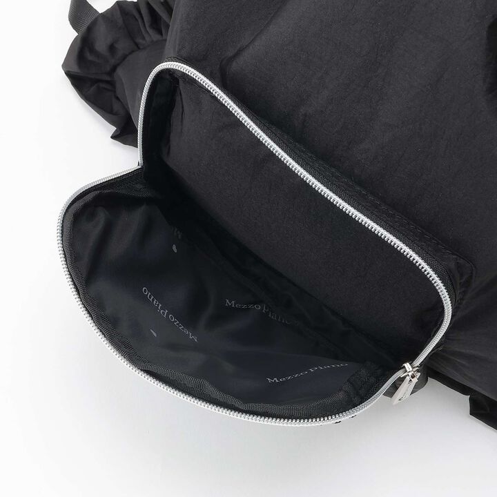 A4-Compatible Water-Repellent Sparkling Logo Knapsack,Black, medium image number 8