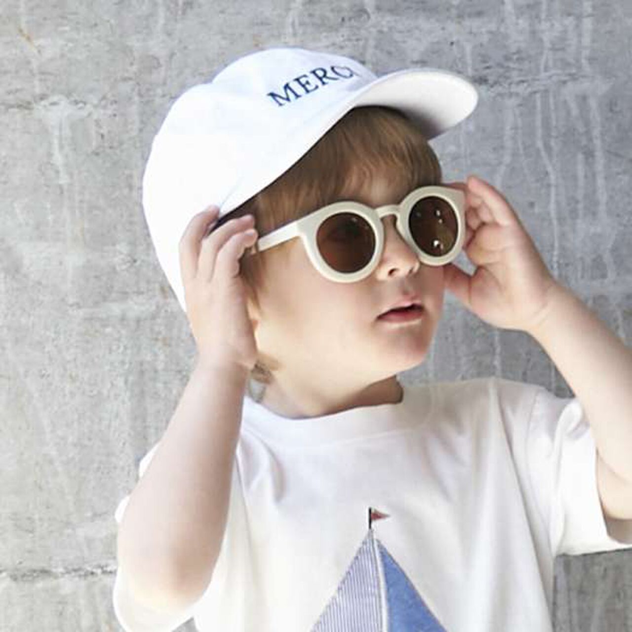 [Link] Logo Embroidery Cap (Kids),Ivory, large image number 4