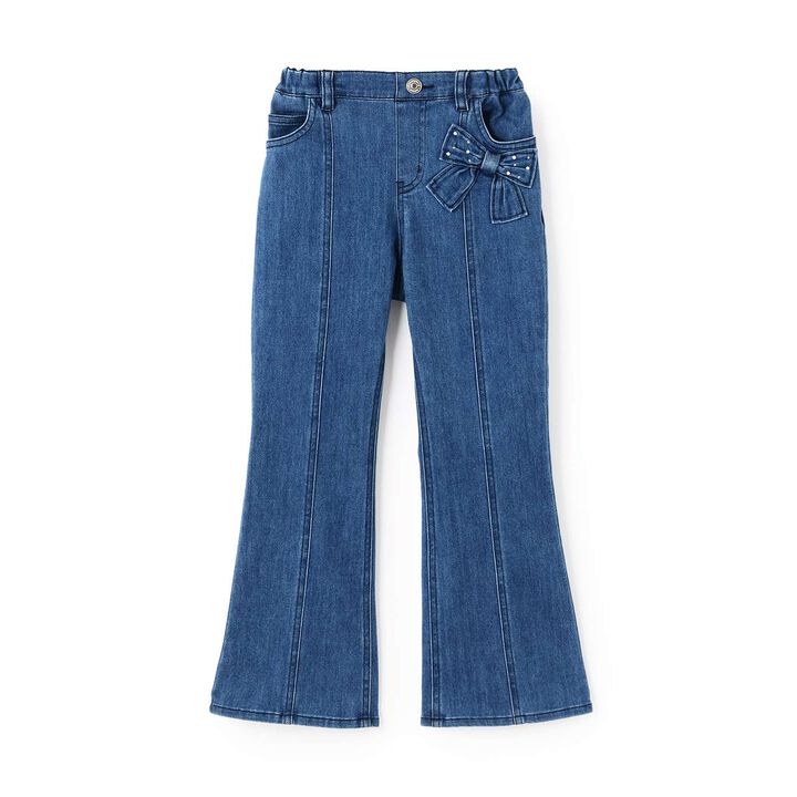 Style Up Flare Denim Long Pants,Blue, medium image number 0