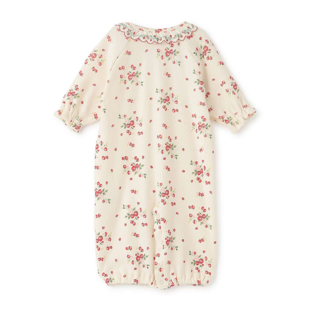 Wild Strawberry 2WAY Romper [Organic] [Made in Japan],Pearl white, large image number 1
