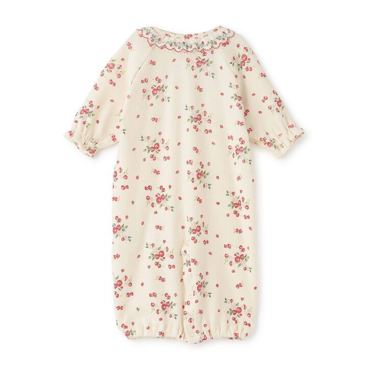 Wild Strawberry 2WAY Romper [Organic] [Made in Japan],Pearl white, medium image number 1