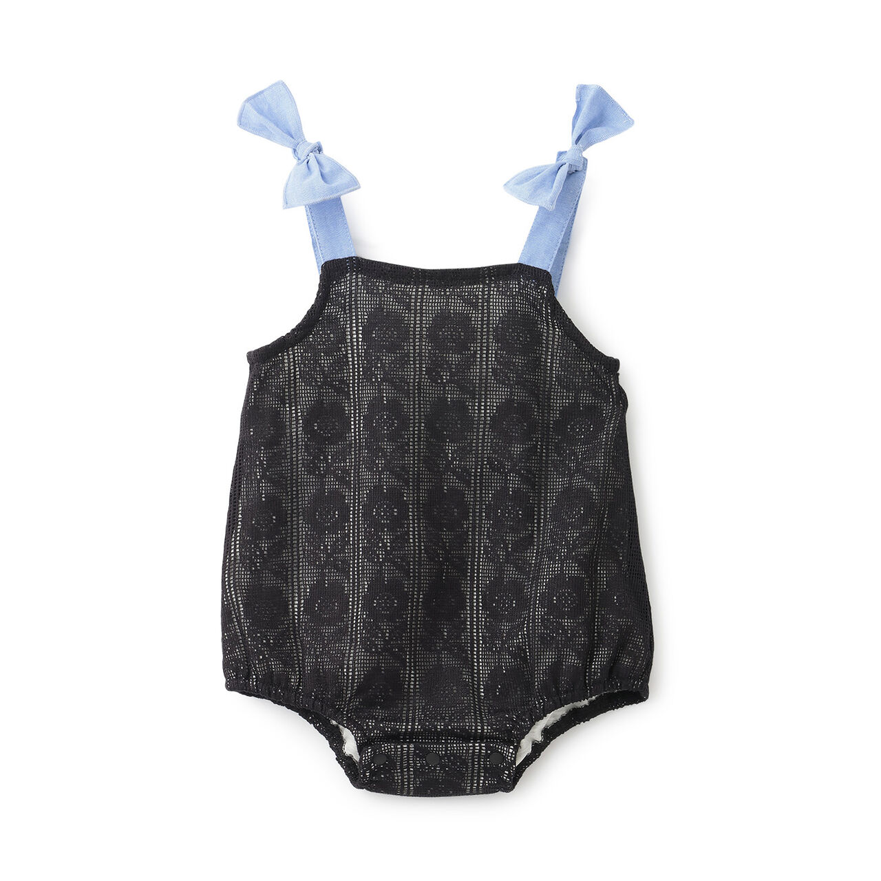 [Web Exclusive] Lace Overalls,Black, large image number 0