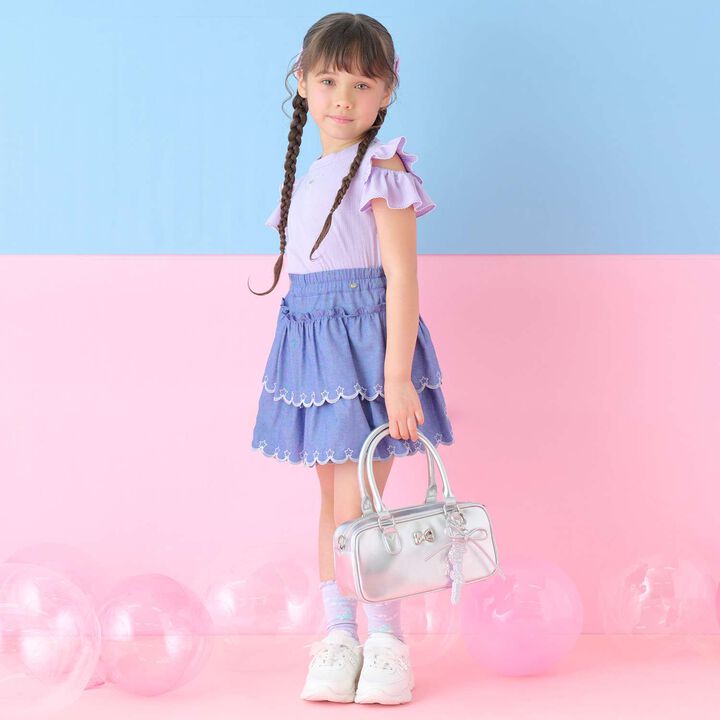 Charm Attached 2 WAY Shoulder Bag,Light pink, medium image number 13