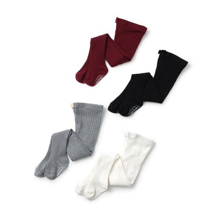 Wool Blend Ribbed Tights,Off white, medium image number 6