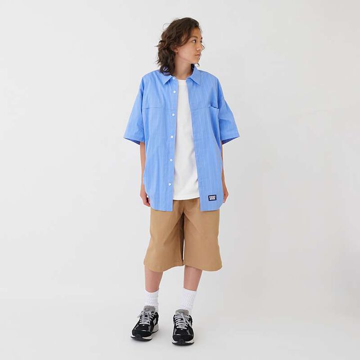 [FORGETNEVER] Check Short-Sleeve Shirt_GLSW,Black, medium image number 11