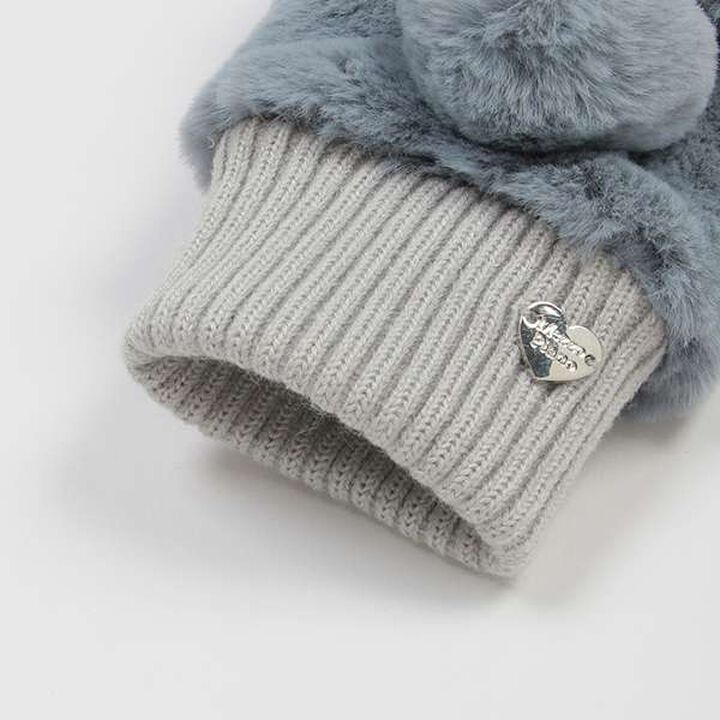 Fluffy Bunny Gloves,Ivory, medium image number 4