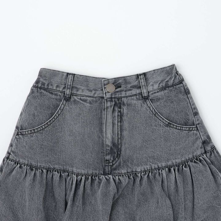 [LTXC] Denim Balloon Skirt,Gray, medium image number 9