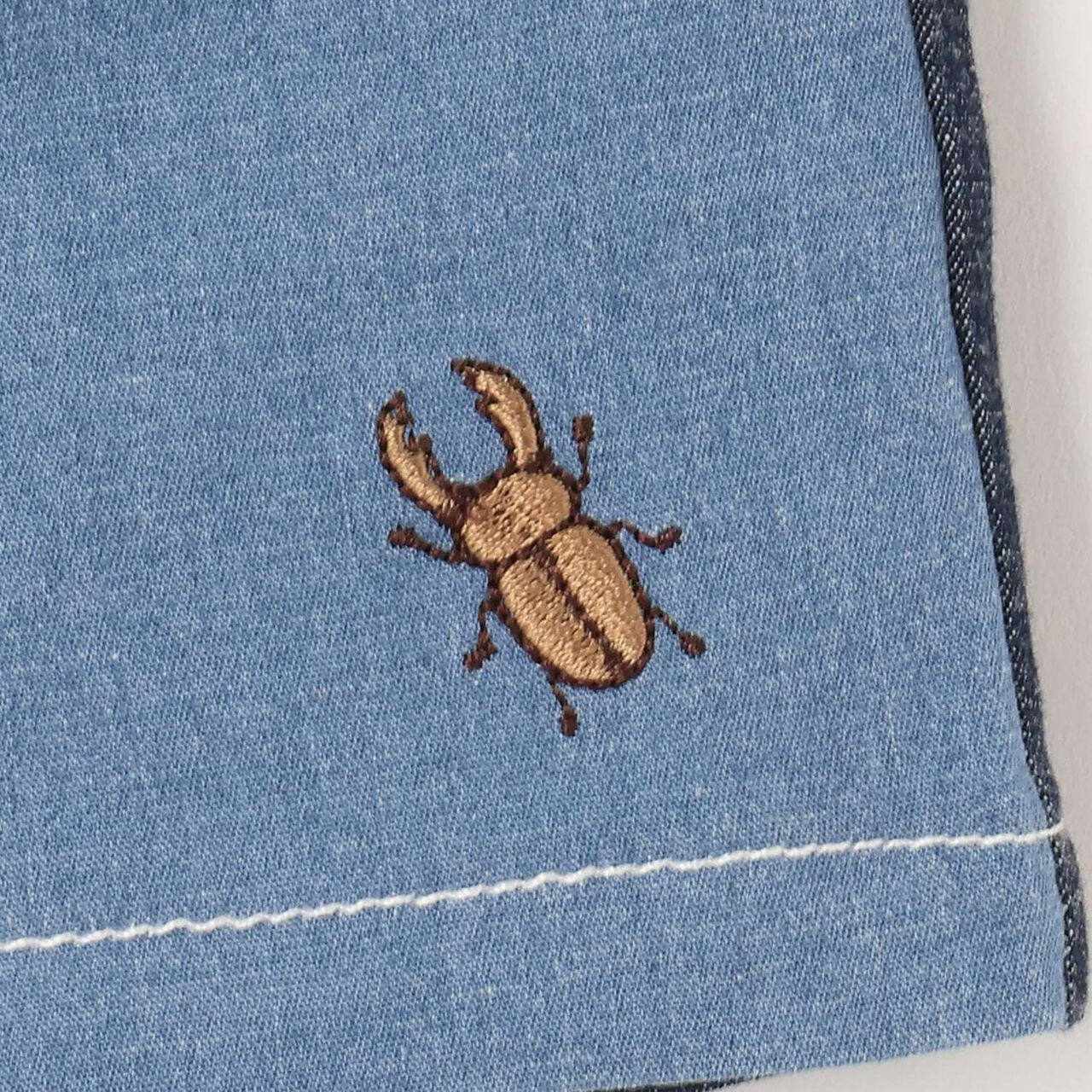 Insect Pocket 5-Minute Length Pants,Sax blue, large image number 12