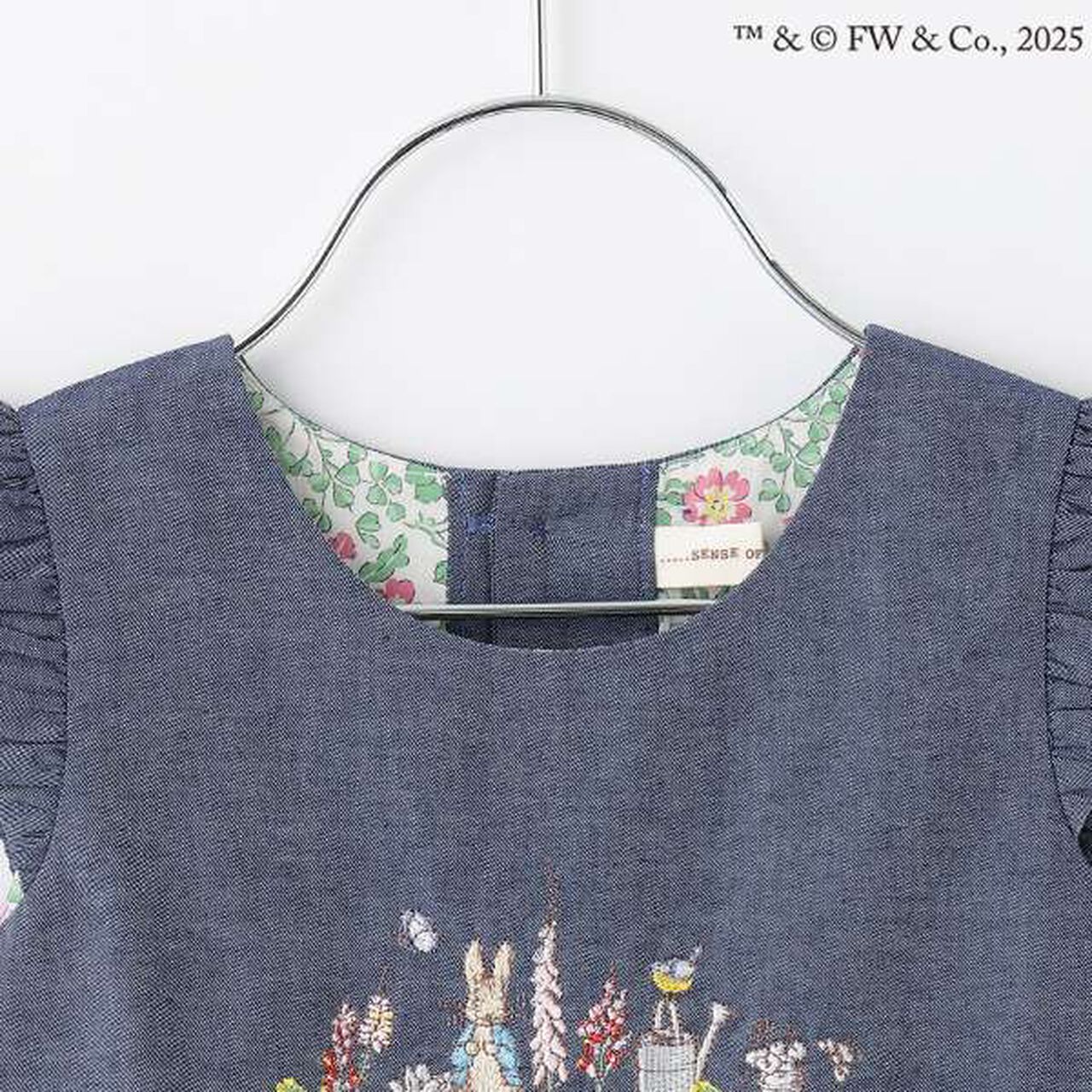 Peter Rabbit (TM) Embroidered Jumper Skirt,Navy, large image number 2