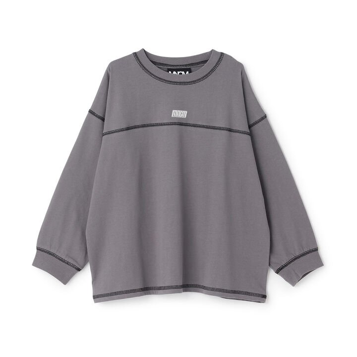 [MNCM] Color-Blocked Contrast Stitch Long-Sleeve T-Shirt [Kids Boys] &ndash; Stain Resistant, Quick-Dry & UV Protection,, medium