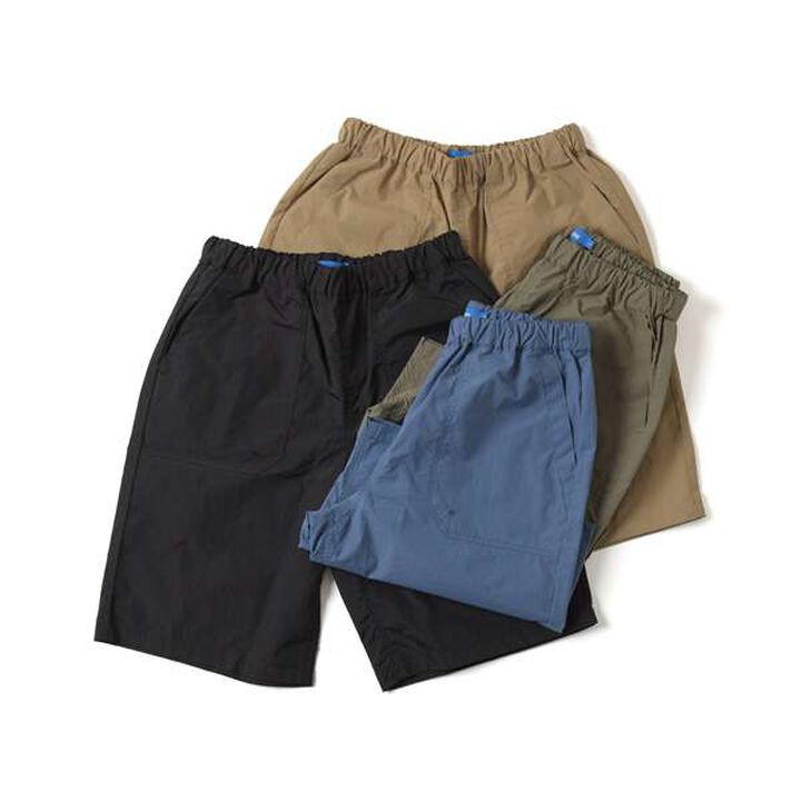 [Water-Repellent] Nylon Washed Baker Shorts,Black, medium image number 5