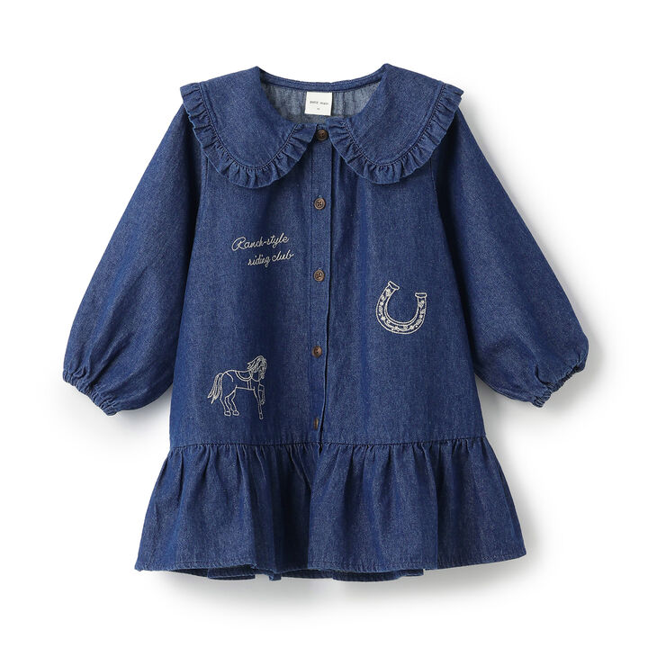Link Embroidered Collar One-Piece Dress,, medium