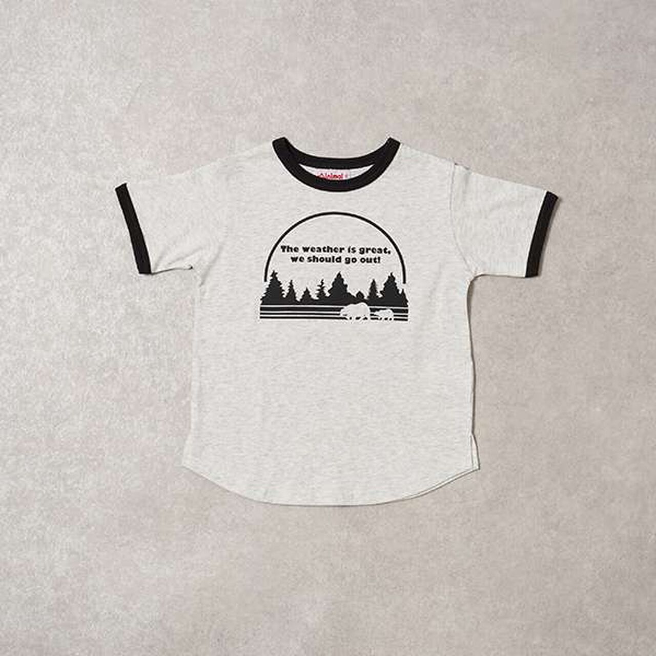 Water-Repellent Land Hem Linger T-Shirt,Khaki, large image number 1