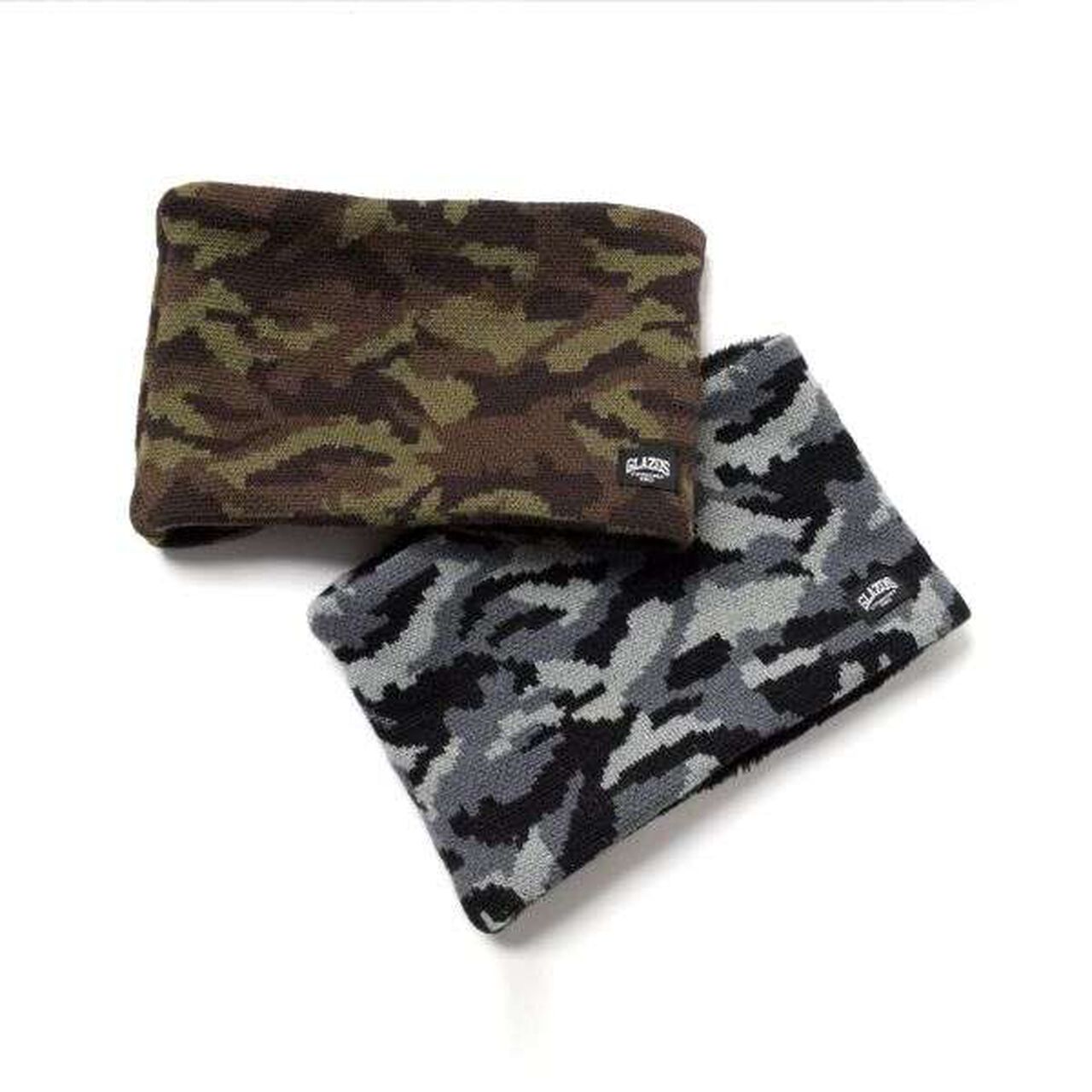 Camouflage Pattern Neck Warmer,Khaki, large image number 2