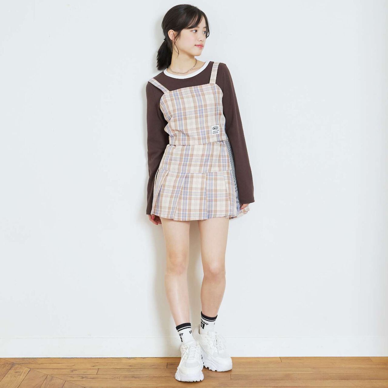 [7 Days] Side Line Camisole Set Up,Gray, large image number 4