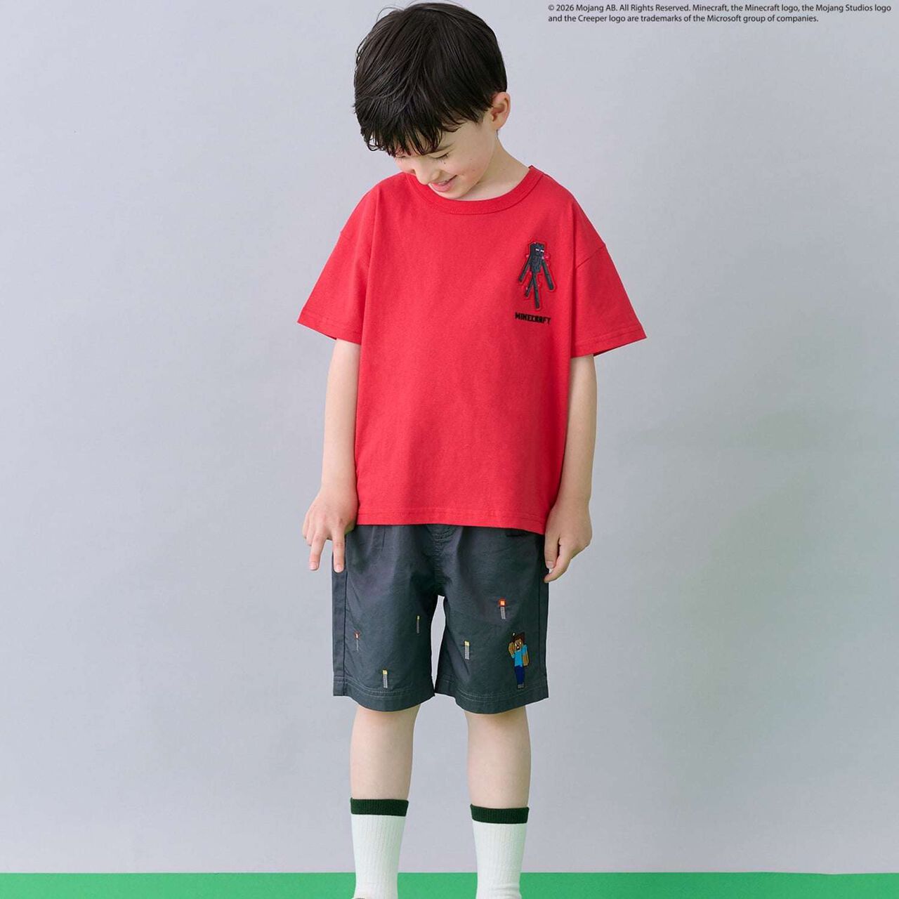 [MINECRAFT] 刺繡短袖T恤,海軍藍, large image number 3