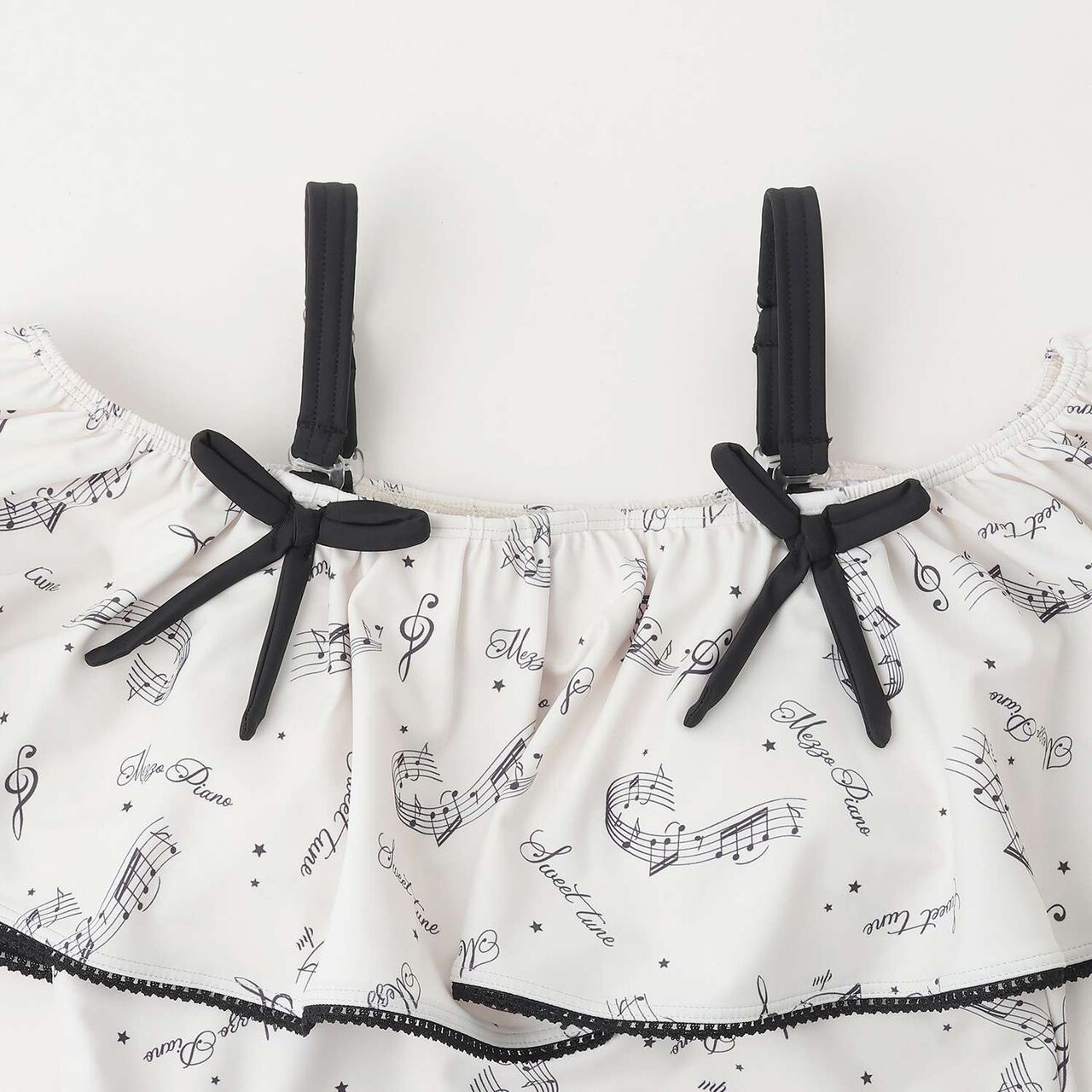 [SWIM] [UV Protection] Musical Note Frill Swimwear (2WAY),Ivory, large image number 3