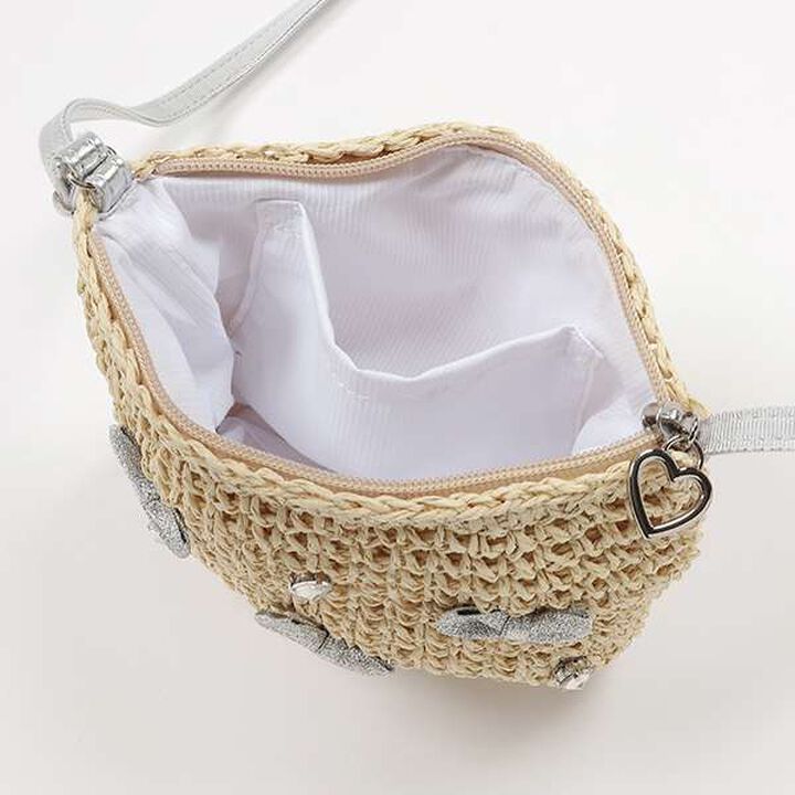 Woven-Style Pouch Bag,Light beige, medium image number 6