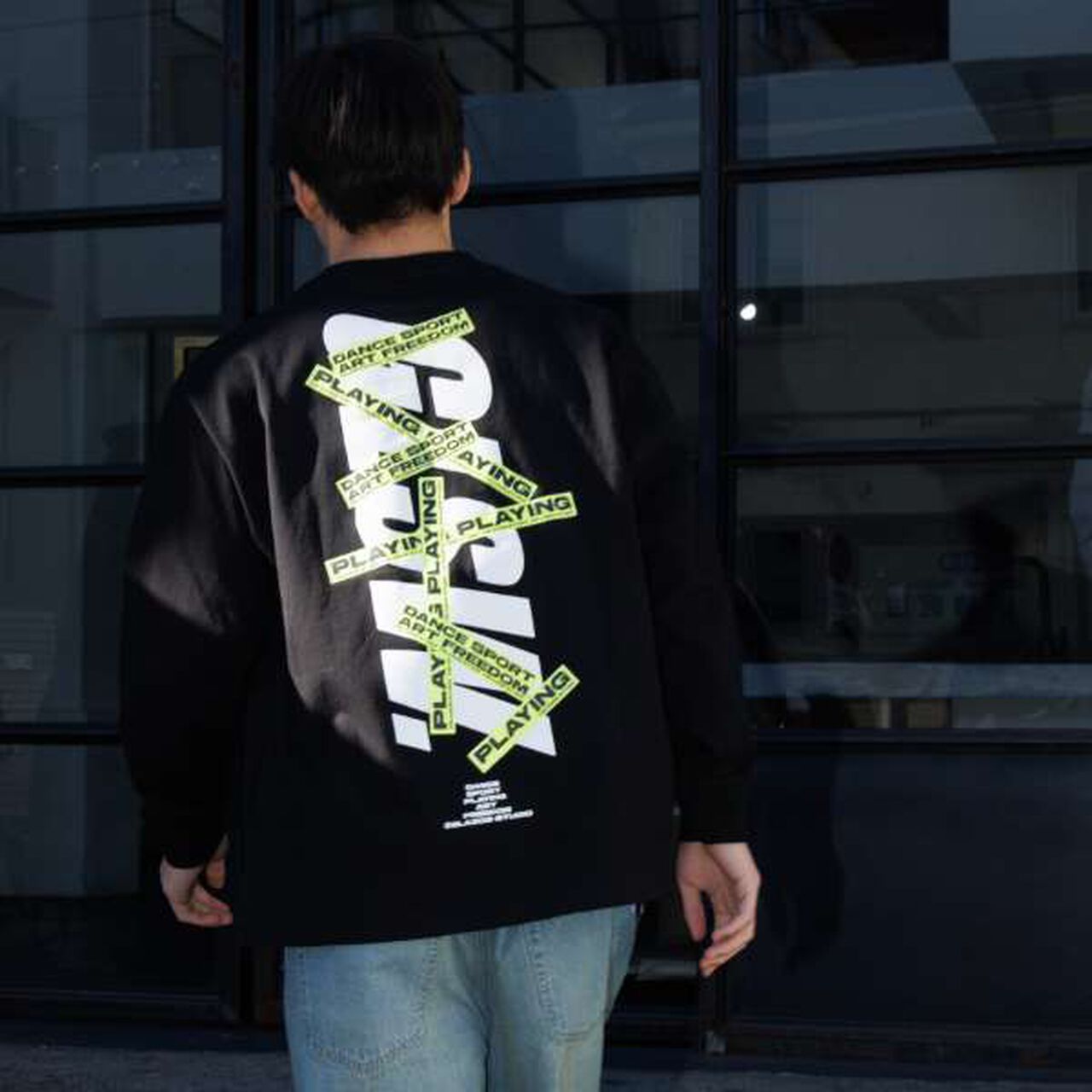 [GLSW.] Logo Reflective Print Long-Sleeve T-Shirt,White, large image number 18