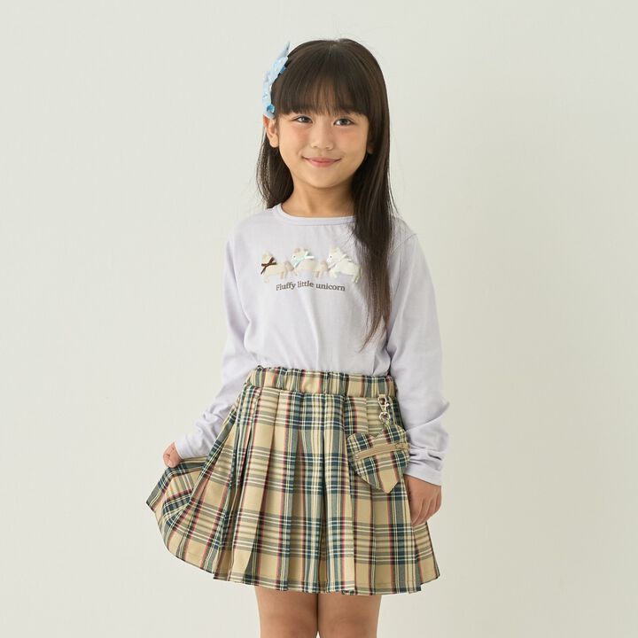 [Muteki T] Cotton 100% Stain-Resistant UV Quick-Dry Puffed Print Ribbon T-Shirt for Girls Kids,Blue gray, medium image number 6