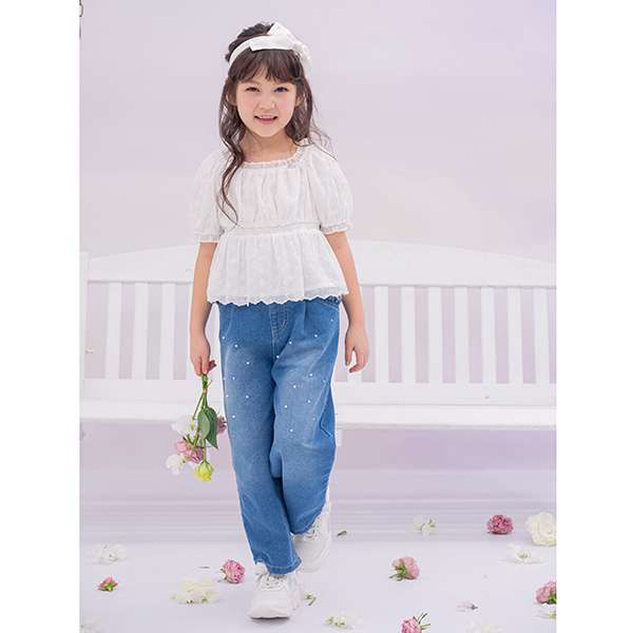 Sheer Blouse,Off white, large image number 4