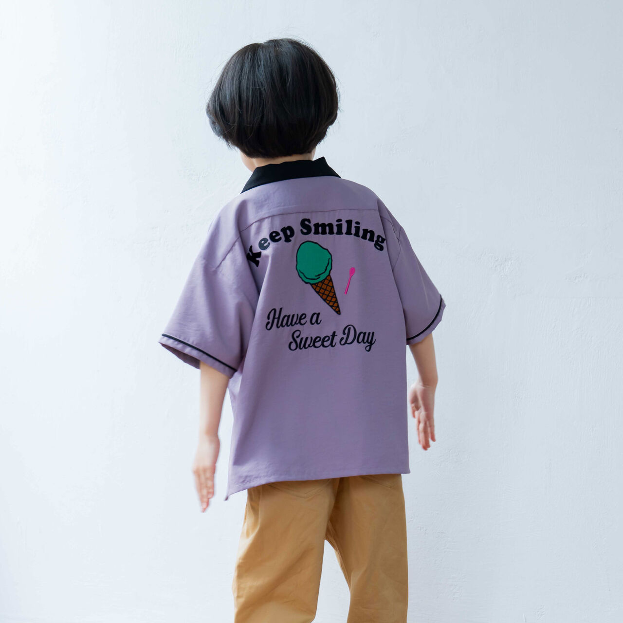 [31冰淇淋] 刺繡標誌襯衫,紫色, large image number 10