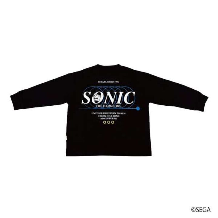 [Matching with Dad Outfit] Kids Sonic Big Long Sleeve T-Shirt,Smoke white, medium image number 2