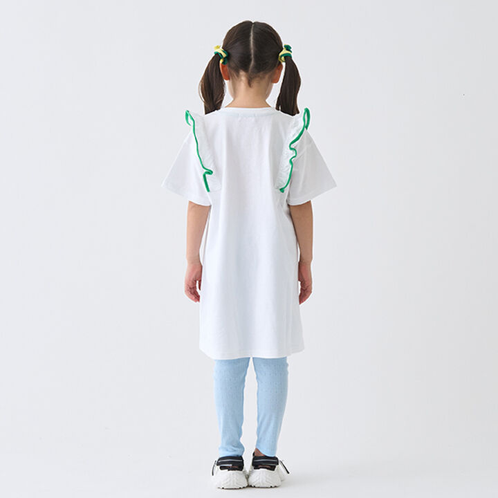 Anti-Stain Shoulder Frill Dress,Black, medium image number 14