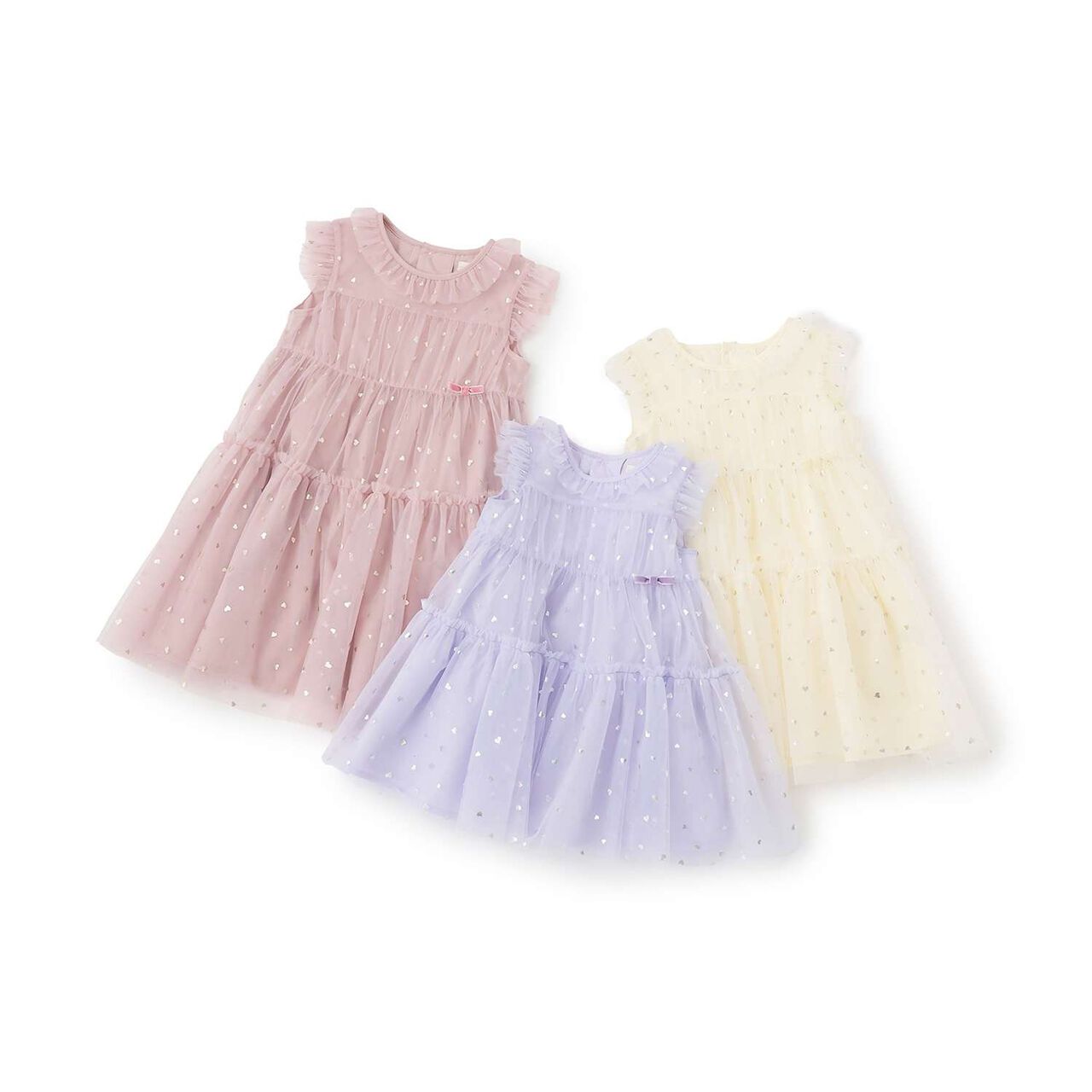 Heart Tulle One-Piece Dress,Pink, large image number 10