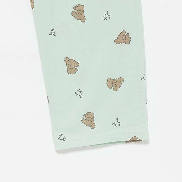 Dog Print Long Pants Pajama,Light green, medium image number 8
