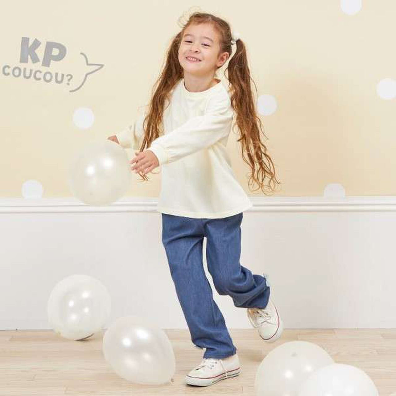 KP Coucou Single-Point Embroidery Long-Sleeve T-Shirt (80-140),Off white, large image number 15